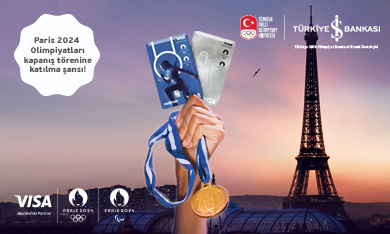 VISA logolu Bireysel Kredi Kartınızla Paris 2024 Olimpiyatlarına gitme ayrıcalığı!