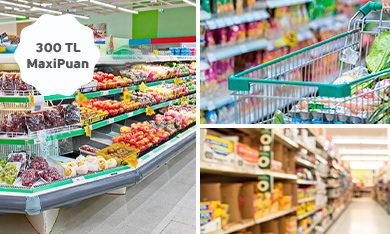 İş Bankası Ticari Kartlarınızla market ve gıda alışverişlerinde toplam 300 TL MaxiPuan!