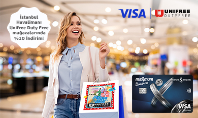 İş Bankası Visa Ticari Kart sahiplerine İstanbul Havalimanı Unifree Duty Free'de %10 İndirim Fırsatı
