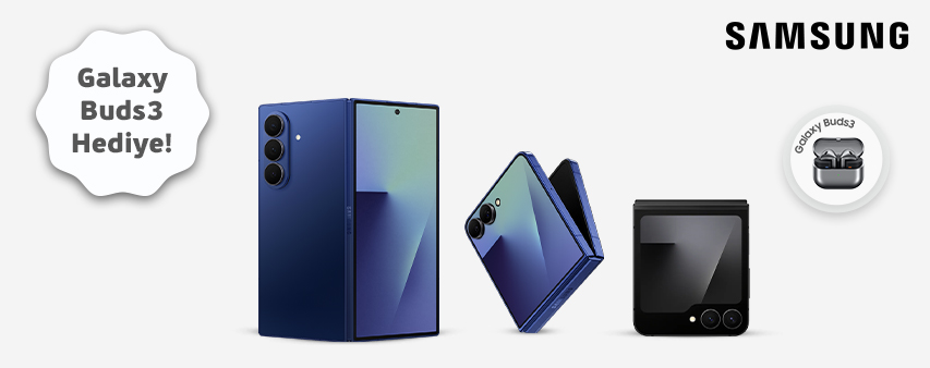 Samsung.com’dan Galaxy Z Fold7 veya Z Flip7 Alışverişinize Size Özel Galaxy Buds3 Hediye!