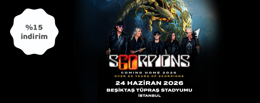 Scorpions Konser Biletleri %15 İndirimli!