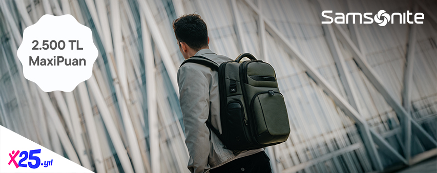Samsonite'ta 2.500 TL MaxiPuan!