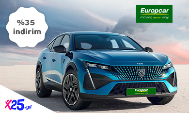 Europcar'da %30 indirim ve peşin fiyatına 4 taksit ibaresi