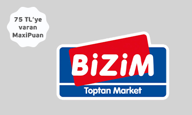 Bizimtoptan.com.tr’de 75 TL’ye varan MaxiPuan! 