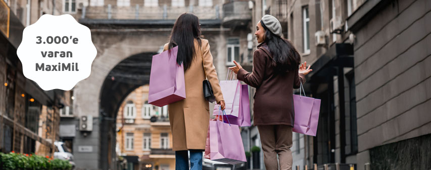 Yurt Dışı Harcamalarınız ve Yurt İçi Duty Free Alışverişlerinizde 3.000 TL’ye Varan MaxiMil!