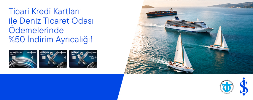 Ticari Kredi Kartları ile Deniz Ticaret Odası Ödemelerinde %50 İndirim Ayrıcalığı!