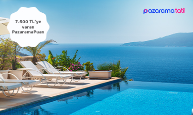 Pazarama Tatil'de Otel Rezervasyonunuza 7.500 TL'ye varan PazaramaPuan!
