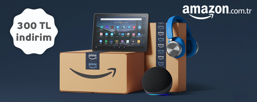 Amazon.com.tr'de 3.000 TL ve üzeri ilk alışverişinize 300 TL indirim!