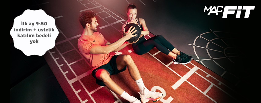 MACFit'lerde Maximum Kart'ınıza %50 İndirim Ayrıcalığı! Üstelik katılım bedeli yok!