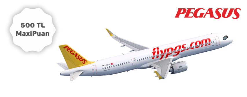 Pegasus'ta 500 TL MaxiPuan Fırsatı!
