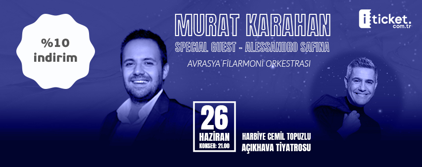 Alessandro Safina Konser Biletleri Maximum Kart'ınıza %10 indirimli Kampanya Görseli.