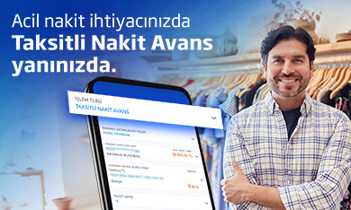 Nakit ihtiyacınızda Taksitli Nakit Avans kolaylığı yanınızda!