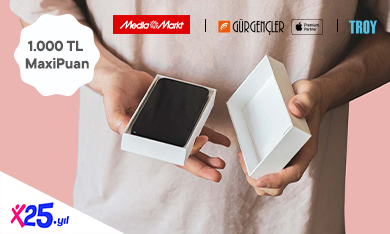 Apple iPhone Alışverişlerinize 1.000 TL MaxiPuan!