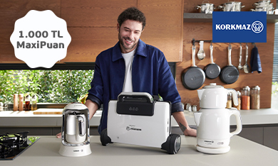 Korkmaz'da 1.000 TL MaxiPuan!