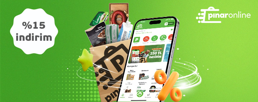 pinaronline.com’dan yapacağınız 3.000 TL ve üzeri alışverişinizde %15 İndirim fırsatı!