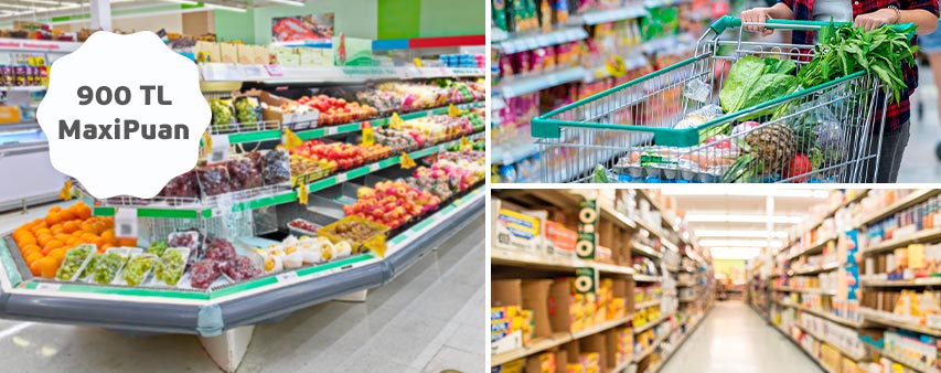 İş Bankası ticari kartlarınızla market ve gıda alışverişlerinde toplam 900 TL Maxipuan!
