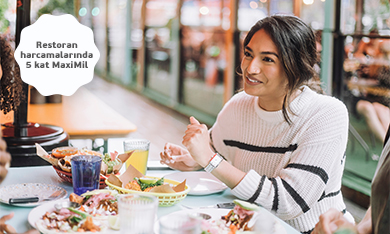 Maximiles'ınız ile Restoranlarda 5 Kat MaxiMil Ayrıcalığı!