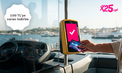 Maximum’un 25. yılına özel 25 Şubat’ta İstanbul içi toplu ulaşım ödemenizde 100 TL’ye varan indirim!