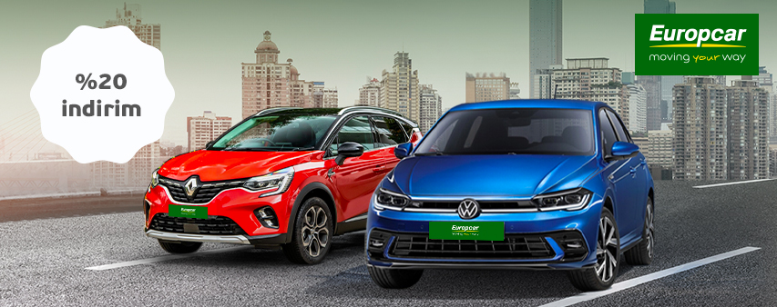 Europcar'dan Yurtdışı Araç Kiralamada %20 İndirim!