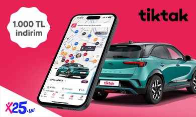 Tiktak'tan İlk Araç Kiralamada 1.000 TL İndirim Fırsatı