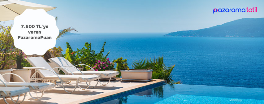 Pazarama Tatil'de Otel Rezervasyonunuza 7.500 TL'ye varan PazaramaPuan!