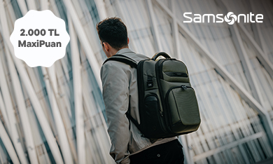 Samsonite'ta 2.000 TL MaxiPuan!