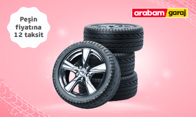 arabam.com Mobil Uygulamasında Garaj Üzerinden Lastik Alışverişlerinde Peşin Fiyatına 12 Taksit!
