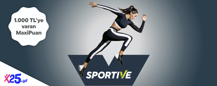 Sportive'de 1.000 TL'ye varan MaxiPuan!