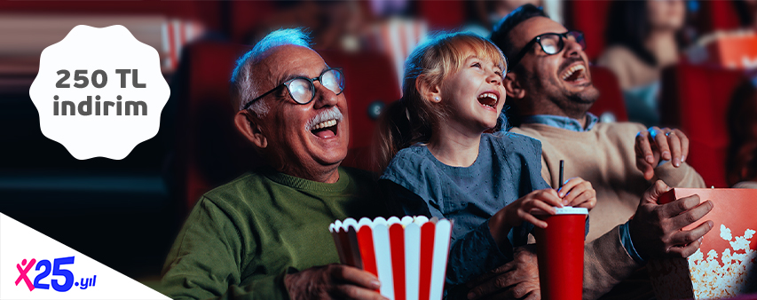 Maximum’un 25. yılına özel 25 Ağustos’ta sinema bileti ödemenize 250 TL indirim!