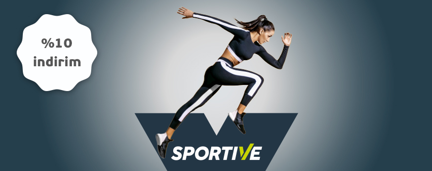Sportive'de %10 İndirim!