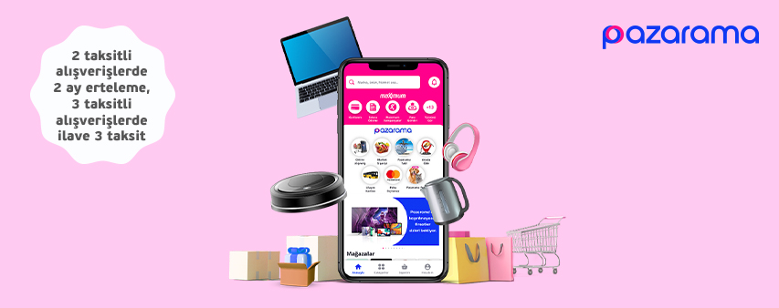 Pazarama online alışveriş'te ilave 3 taksit fırsatı kampanya görseli.