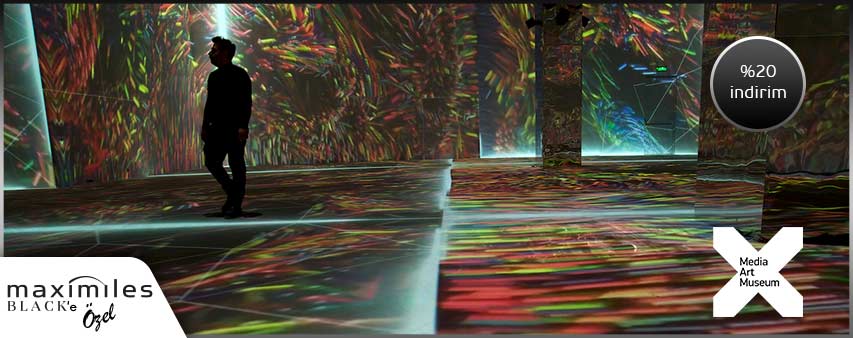 X Media Art Museum biletlerinde %20 indirim ayrıcalığı kampanya görseli.