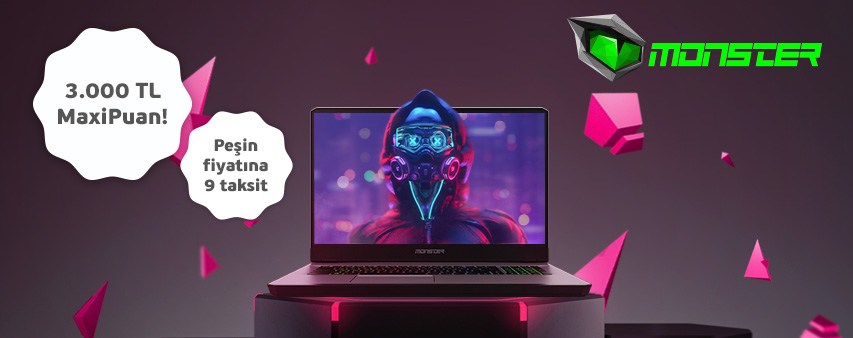 Monster'da Peşin Fiyatına 9 Taksit ve 3.000 TL MaxiPuan Fırsatı!