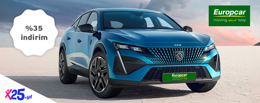 Europcar'da %30 indirim ve peşin fiyatına 4 taksit ibaresi