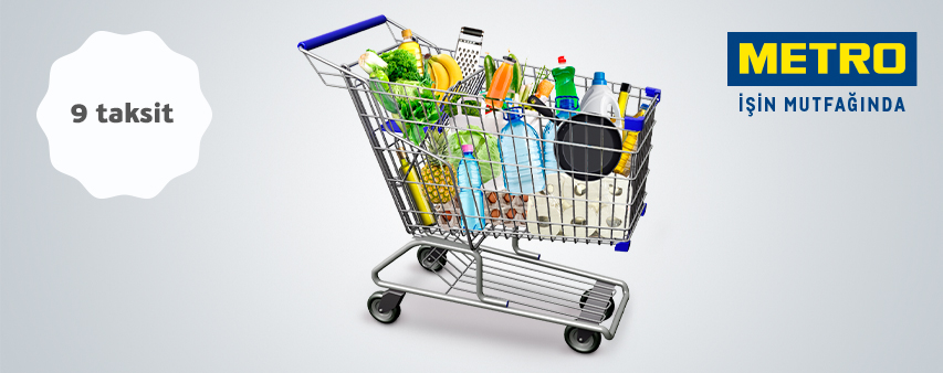 Metro Marketlerde 9 Taksit Fırsatı Kampanya Görseli.