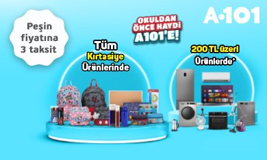 A101’de Peşin Fiyatına 3 Taksit!