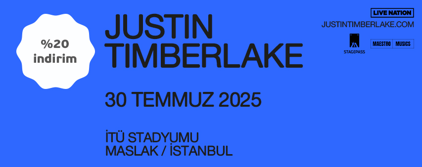 Justin Timberlake Konser Biletleri Maximum Kart’lara %20 İndirimli!