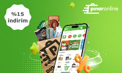 pinaronline.com’dan yapacağınız 3.000 TL ve üzeri alışverişinizde %15 İndirim fırsatı!