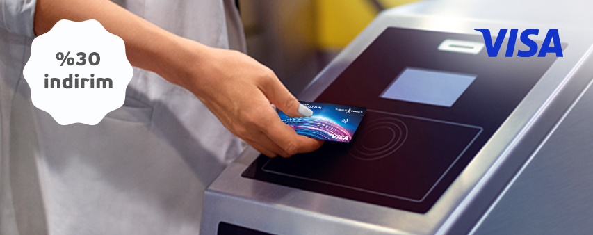 Visa Logolu İş Bankası Kredi Kartınıza Temassız Toplu Ulaşımda %30 İndirim!