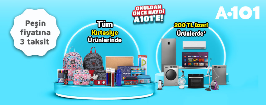 A101’de Peşin Fiyatına 3 Taksit!