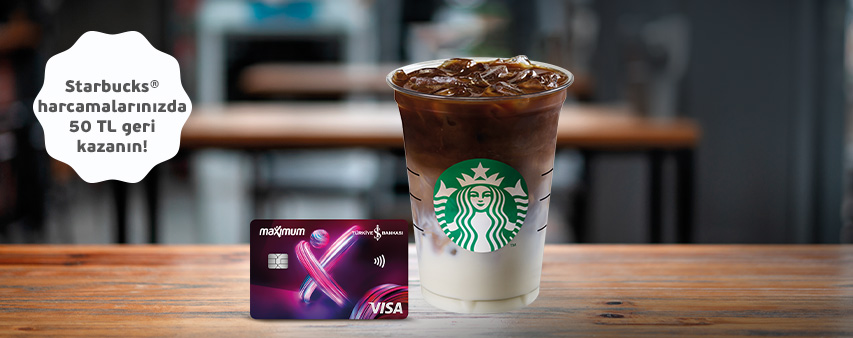 Starbucks®’ta 50 TL geri kazanın!