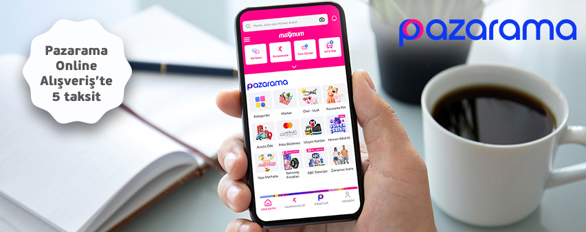 Pazarama online alışveriş’te 5 taksit fırsatı kampanya görseli.