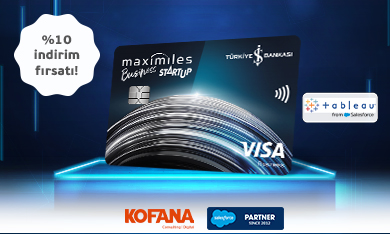 Maximiles Business Startup Kart ile Tableau Ödemelerinize %10 İndirim Ayrıcalığı!