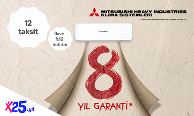 Mitsubishi Heavy Klima’da peşin fiyatına 12 aya varan taksit fırsatı!