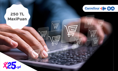 CarrefourSA Online Market'e Özel 250 TL MaxiPuan!