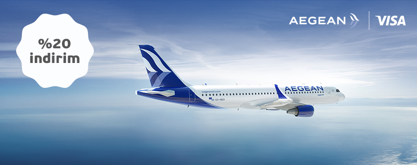 Aegean Airlines’tan yapacağınız uçak bileti ödemelerinde %20 indirim fırsatı!