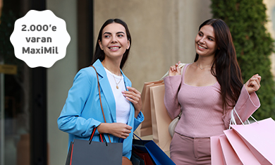 Yurt Dışı Harcamalarınız Ve Yurt İçi Duty Free Alışverişlerinizde 2.000’e  Varan MaxiMil!
