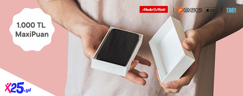 Apple iPhone Alışverişlerinize 1.000 TL MaxiPuan!