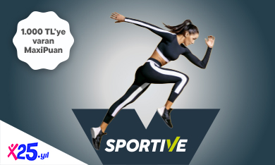 Sportive'de 1.000 TL'ye varan MaxiPuan!