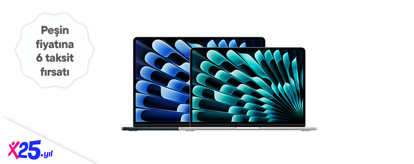 Seçili MacBook alışverişlerinizde peşin fiyatına 6 aya varan taksit fırsatı!